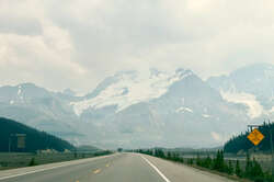 Arriving at the Columbia Icefield
