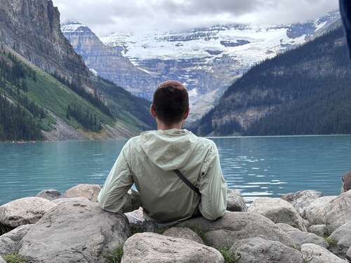 Chilling at Lake Louise