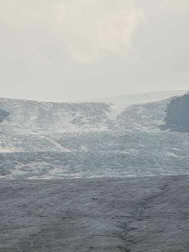 Close up of the Athabasca Glacier