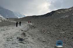 Ice recedes 5 meters per year